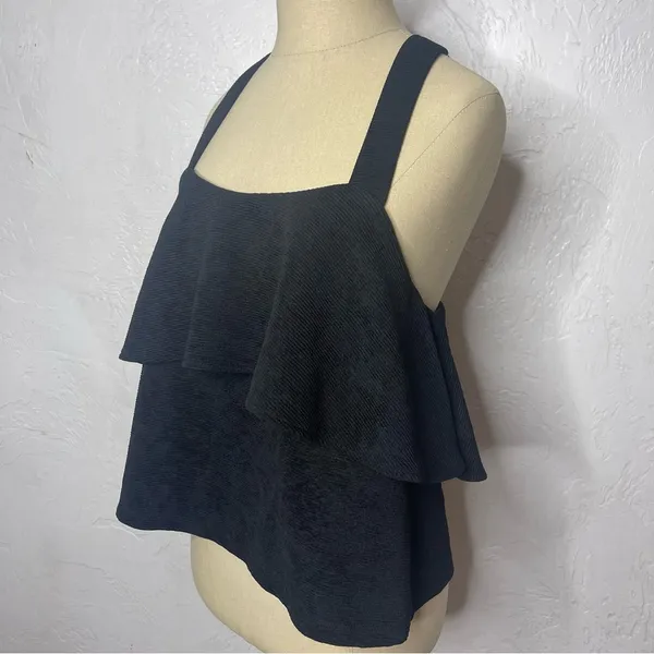 Madewell Layered Tank Top Size Medium Black - Image 5