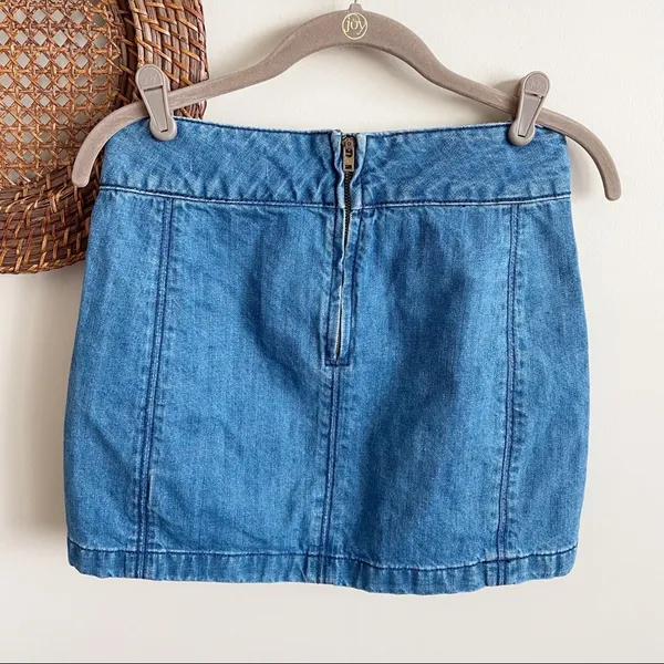 Free People Zip To It Denim Mini Skirt - Image 8