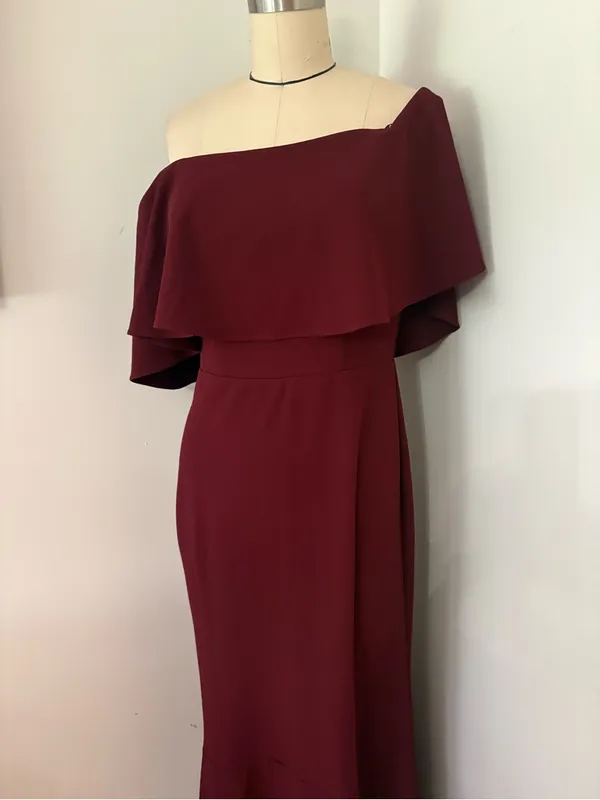 BHLDN Dara Gown Port Wine Size 8 - Image 4