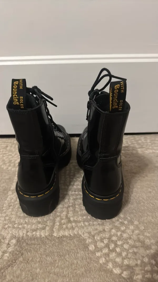 Dr. Martens AirWair Boots Combat Black Leather Lace-Up - Image 5