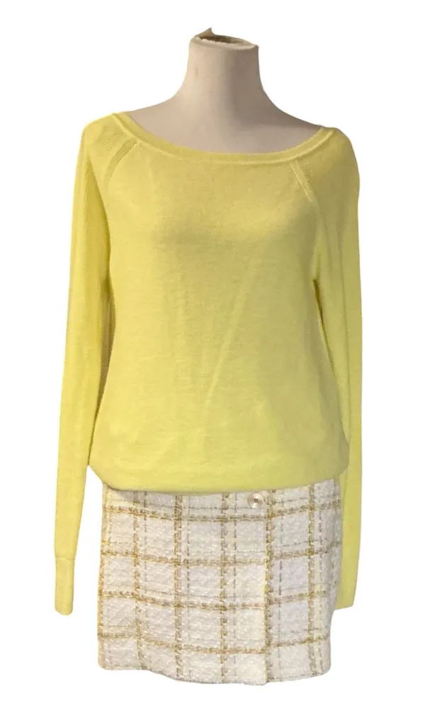 GAP Yellow Waffle Knit Raglan Lightweight Sweater - Size M (Pit to Pit 21", Length 27") - Image 2