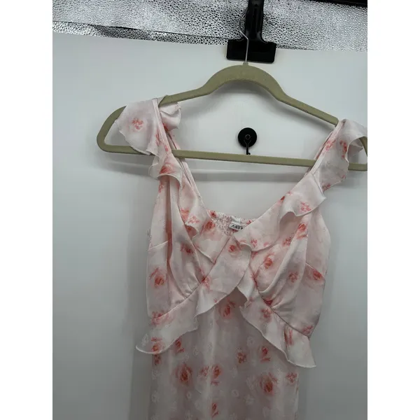 And Now This Y2K Babydoll Maxi Satin Dress Women Floral Romantic Dainty‎ Sz M - Image 5