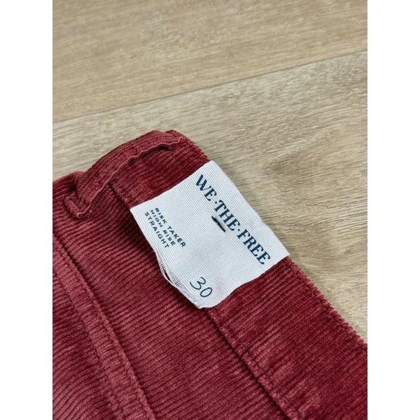 NWT Free People We The Free Risk Taker High Rise Straight Pants Corduroy size 30 - Image 12