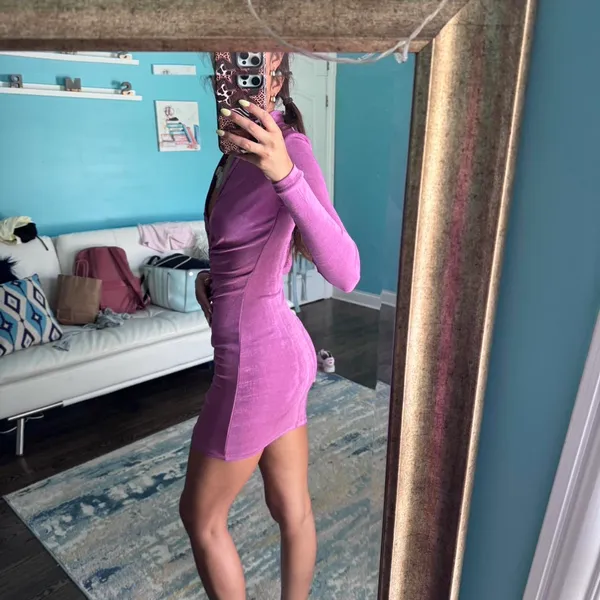 Princess Polly purple button up dress - Image 4