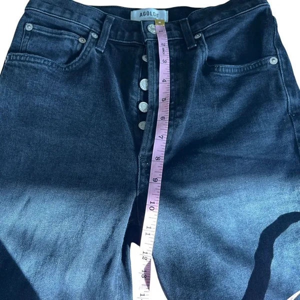 Agolde High Rise Straight Leg Button Fly Cropped Jean 25 - Image 6