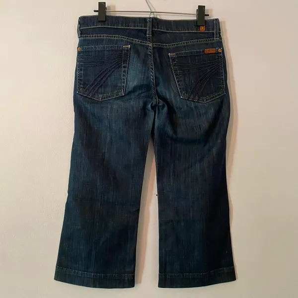 7 for all Mankind Dojo Capri Jeans Y2K Dark Wash Low Rise Retro Women's size 28 - Image 6
