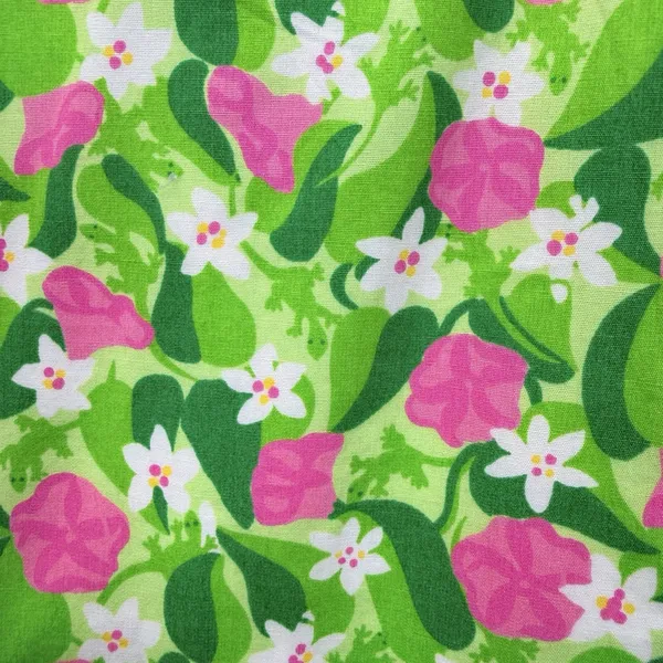 Lilly Pulitzer Pink Green Floral Sleeveless Cotton Dress Size 8 Vintage - Image 4