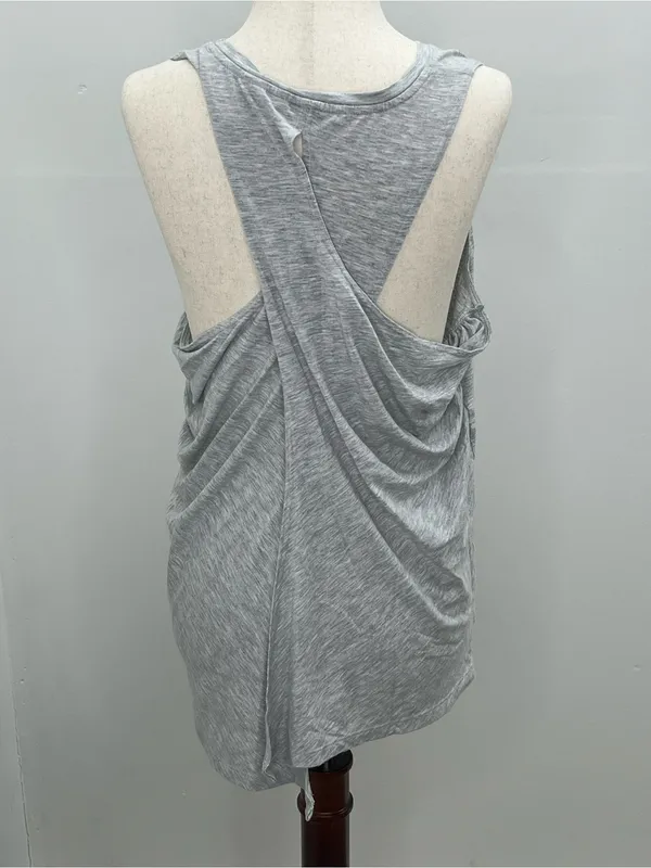 Victoria's Secret Angel Tank Top Womens Medium Gray Sleeveless Open Back Twisted - Image 4