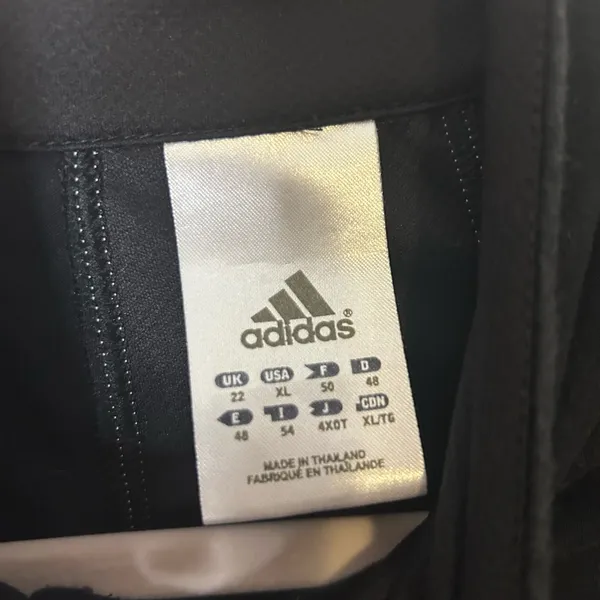 Adidas Women's Black Track Jacket with White Stripes - Image 3