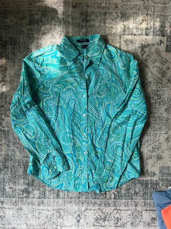 CHAPS Women’s Patterned Button-Down - Image 2