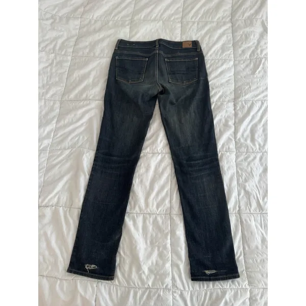 American Eagle Jeans Skinny Super Stretch Blue Women's 8 Regular Dark Wash - Image 8