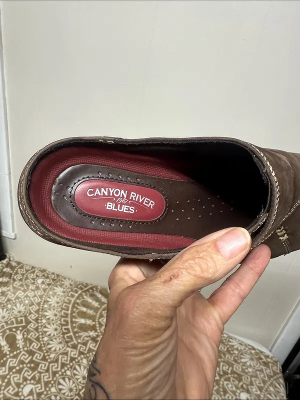 Canyon River Blues Men's Dark Brown Leather Slip-On Mules - Image 2