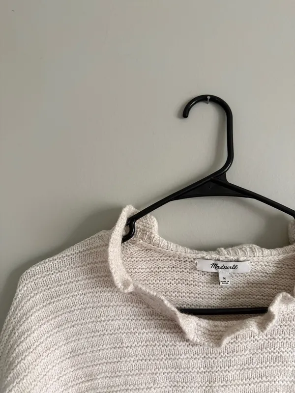 Madewell creme ruffle sweater  - Image 2