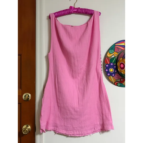 Free People Pink free-est Amaia Mini Dress size Large - Image 2