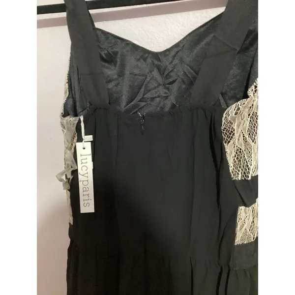 Lucy Paris Black Fit And Flare Maxi Cocktail Dress M - Image 6