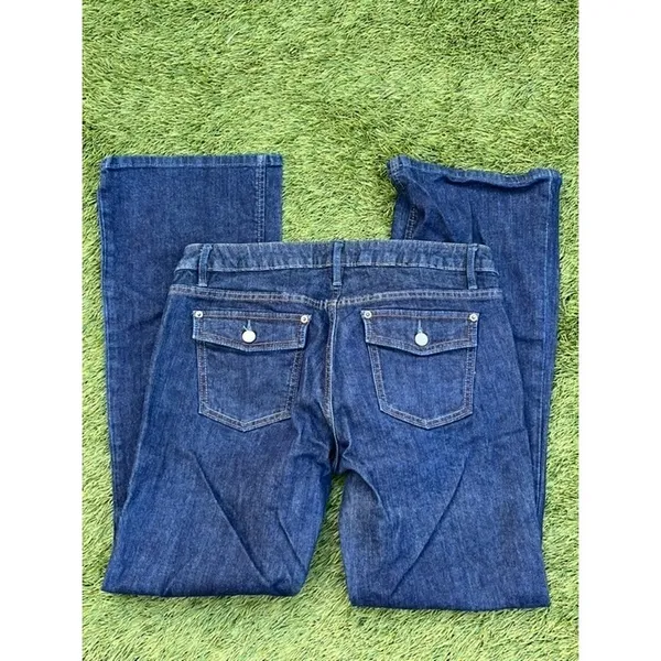 Banana Republic Womens Dark Wash Straight Leg Jeans Indigo‎ Blue Size 10R - Image 3