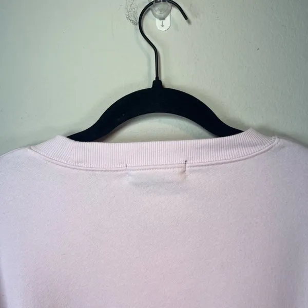 Vinyl Icons Big Bow Graphic Sweatshirt Pink Fleece Glittery Bow Chic Feminine XL - Image 8