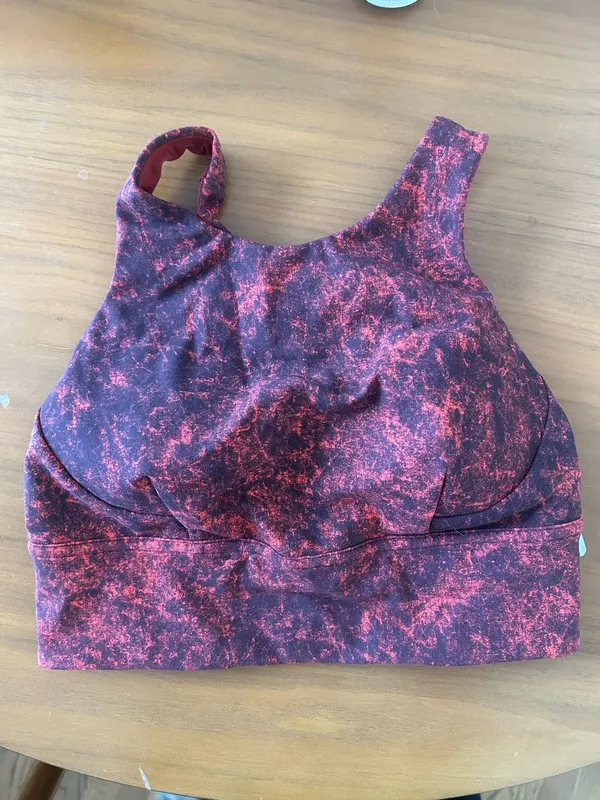 Lululemon Wunder Train Long Line Bra Red Multicolor - Image 3