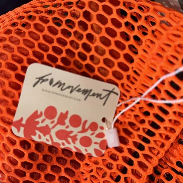 NWT FP Movement X Free People Mini Mesh Sling Bag Orange - Image 4