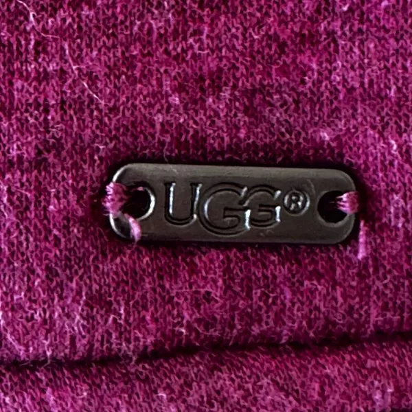 UGG Trendy Burgundy Long Sleeves Front Zip Up High Low Sweatshirt SZ XS # 2365 - Image 7
