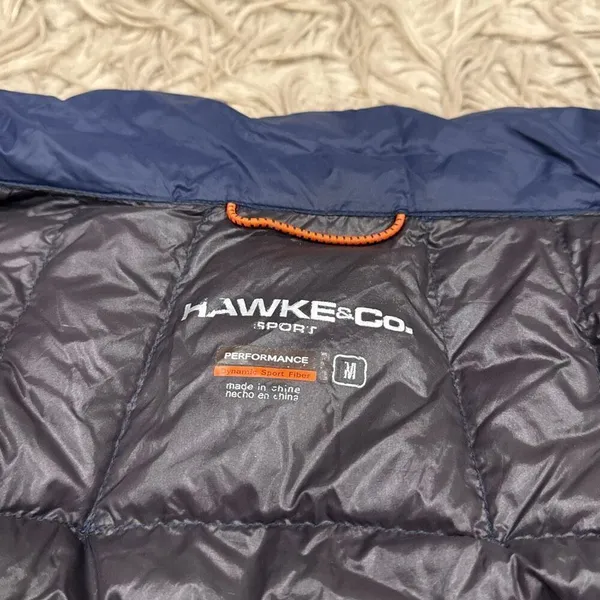 Hawke & Co. duck down puffer jacket size medium Blue - Image 3