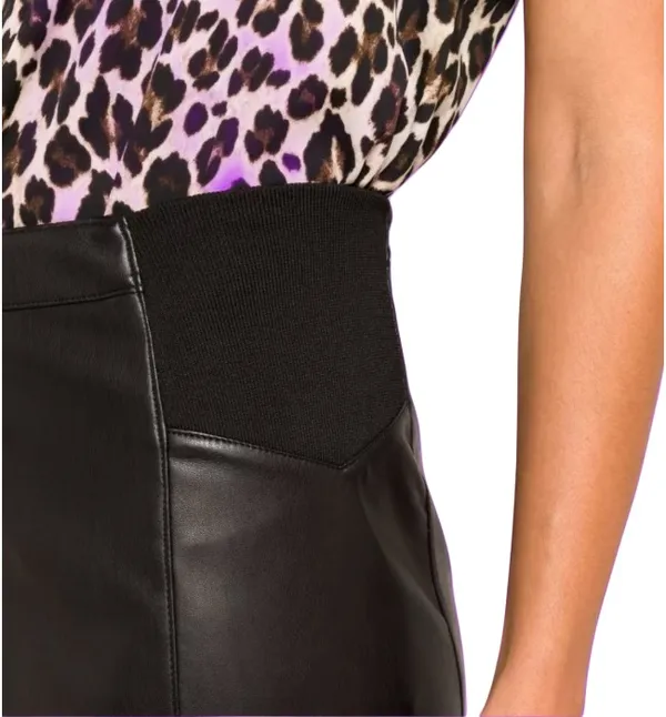 VERO MODA Black Faux Leather Pencil Skirt - Image 3