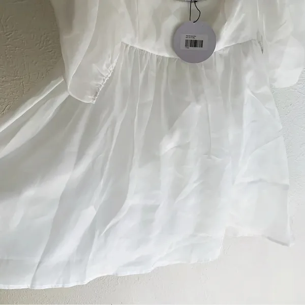 Princess Polly Alaya Shimmery White Mini Dress Sz 6 NWT Rush Sorority - Image 5