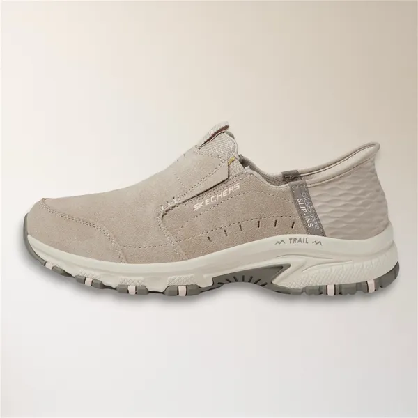 Skechers Slip Ins Hillcrest‎ Sunapee Trail Taupe Suede Shoes Women's 8 Hiking - Image 2