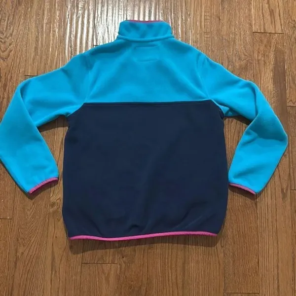 Lands End heritage quarter snap pullover fleece small colorblock - Image 9