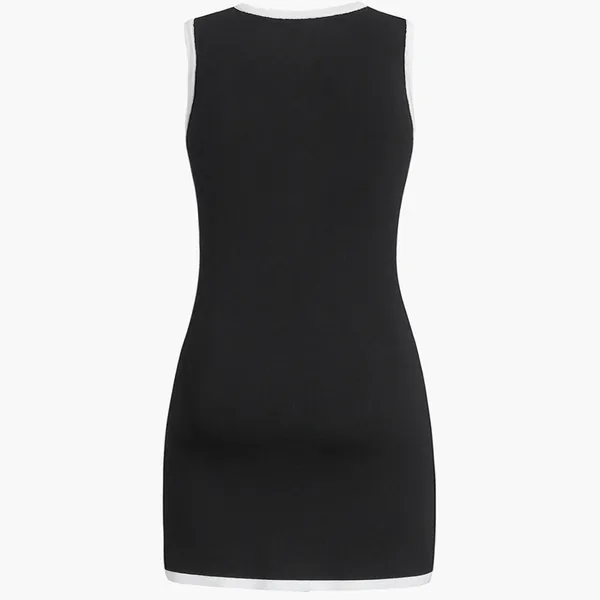 Commense Multi Pocket Button Sleeveless Short Sweater Dress size small - Image 2