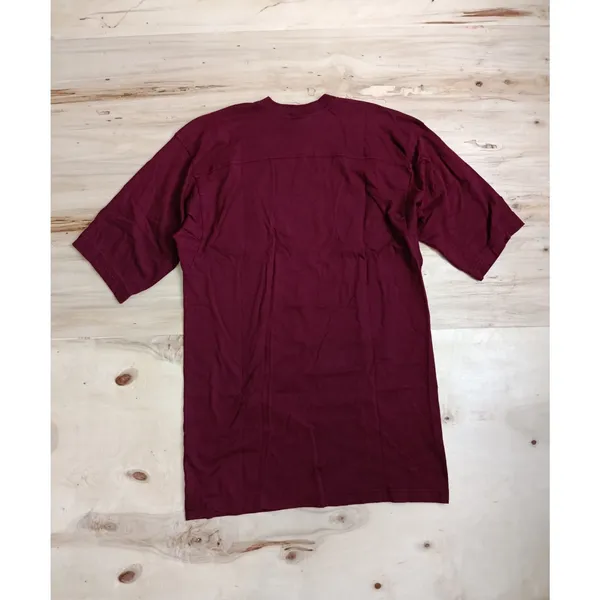 Vintage 90s Russell Athletic Fraternity T-Shirt | Made in USA | Burgundy Paisley - Image 9