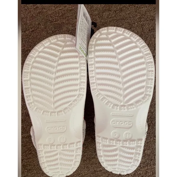 CROCS White and Orange Patterned‎ Clogs - Image 3