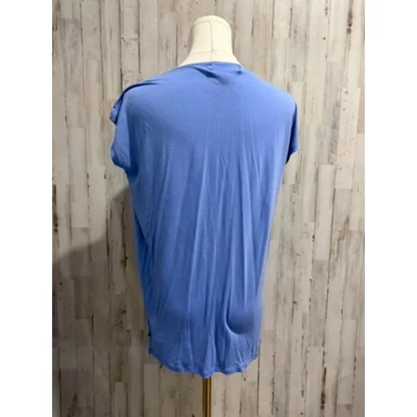 Michael Michael Kors Blouse Women's Medium‎ Blue Twist Front Knot Tunic Top - Image 4