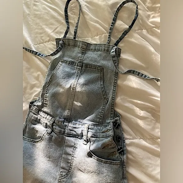 Size xs Light-wash Jean Style Romper Outfit - Image 15