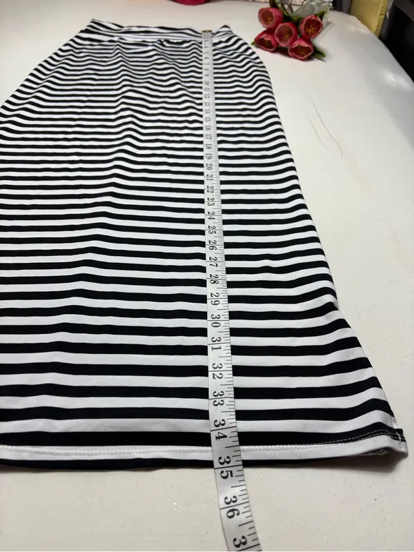 Jonathan Martin For Her Black&White Striped Maxi Skirt - Sz S -casual long skirt - Image 4
