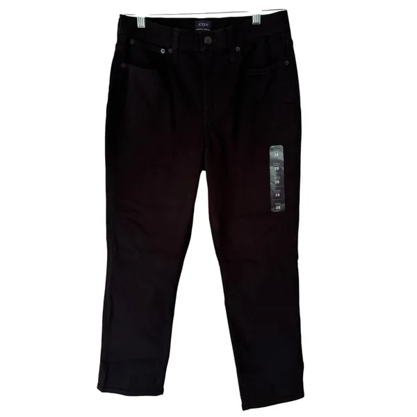 NWD J. Crew Essential Straight Black Jeans Women’s Size 28 All Day Stretch - Image 3