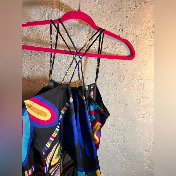 Nicole Miller Colorful Strappy Camisole Tank M - Image 2