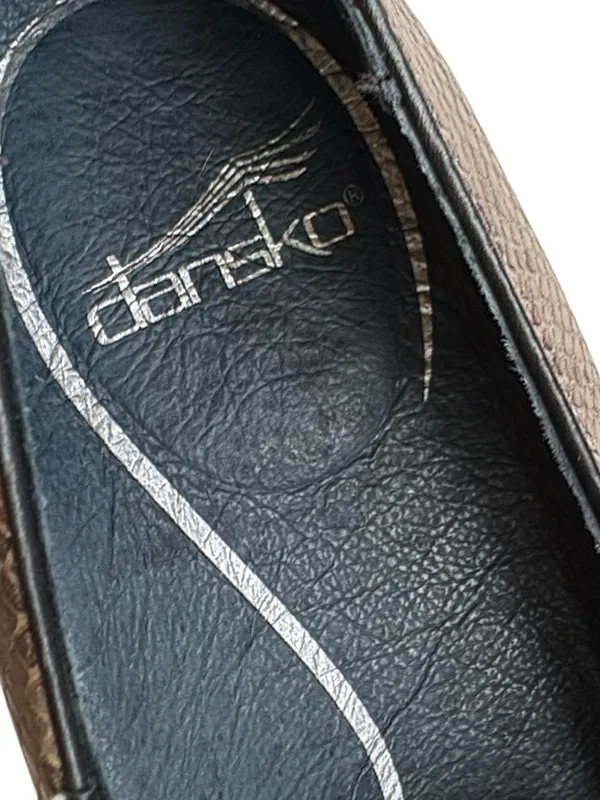 Like New Dansko Leather Aimee Loafers Snakeskin Size 9 - Image 3