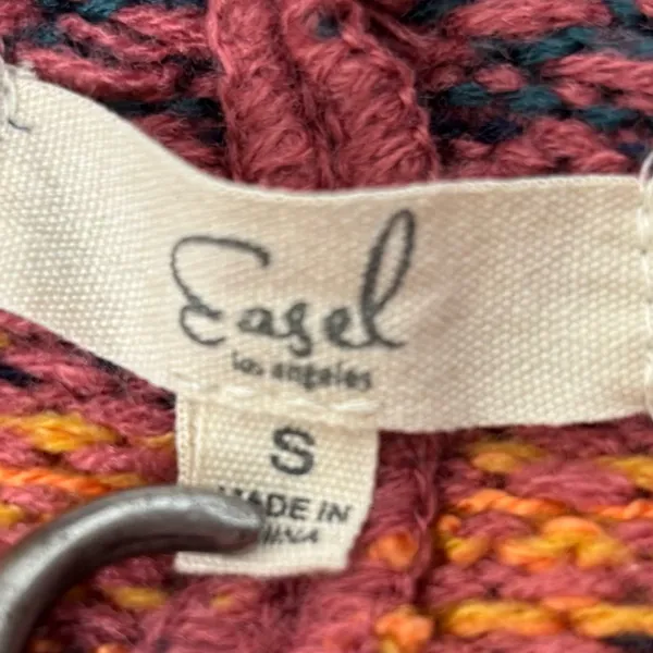 Easel Multicolor Oversize‎ Patterned Boho knit cardigan Size S - Image 9