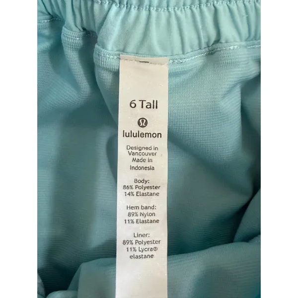 Lululemon Hotty Hot High-Rise Lined Shorts Women 6 Tall Blue Athletic Running - Image 6