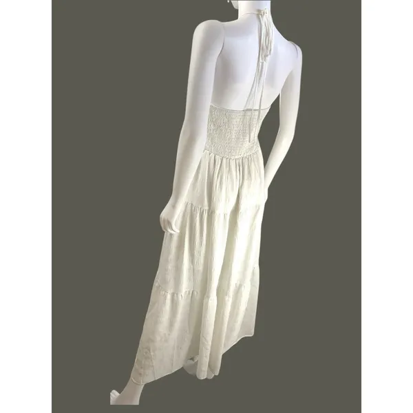 SHEIN Vcay Tiered Long White Maxi Resort Wear Dress‎ Size XL NWT - Image 6