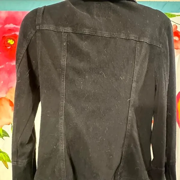S154. Black Liverpool asymmetrical jacket Size M Size M - Image 4