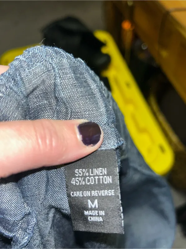 New York & Co. Linen Cotton Wide-Leg Drawstring Pants - Image 2