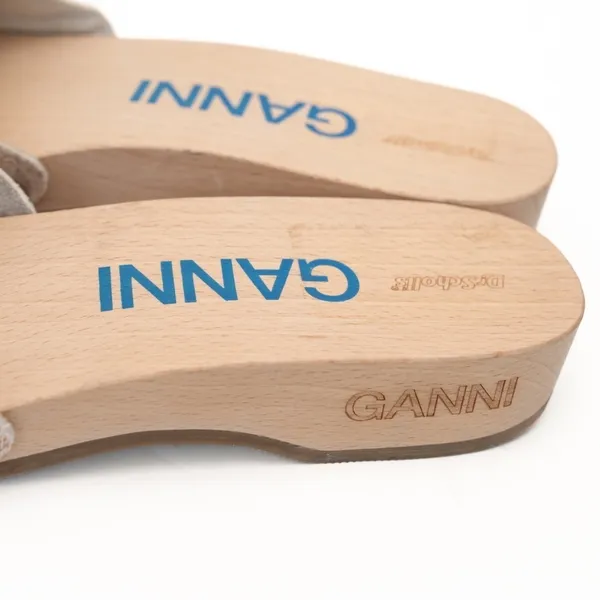 Ganni X Scholl Pescura Heel‎ Wooden Clogs - Image 9