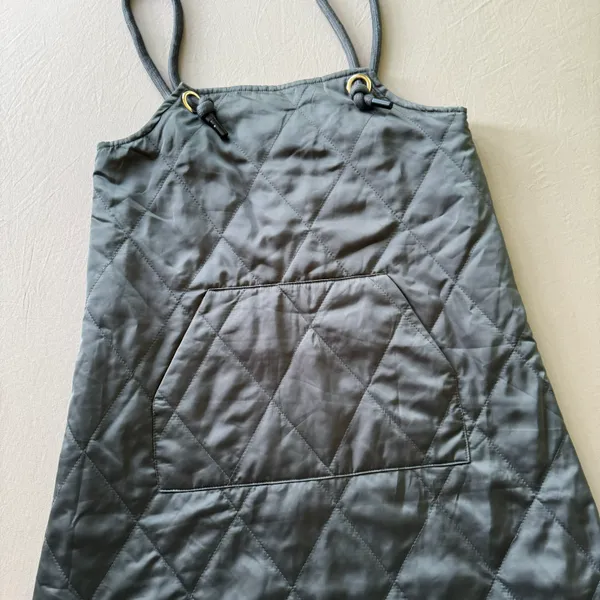 Quilted Puffer Overall Dress Gray - Image 4