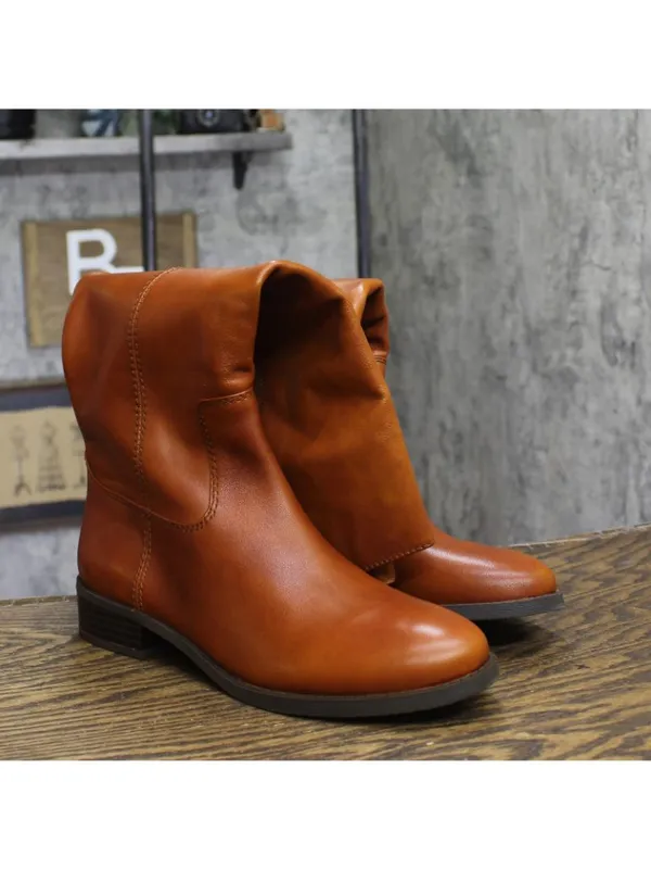 NWT INC International Concepts Wide-Calf Riding Leather Boots Cognac Brown 9M-WC - Image 3