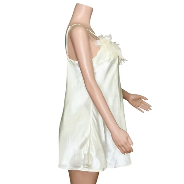ELLIATT Katalina 3D Floral Satin Dress, Ivory, Large - Image 11