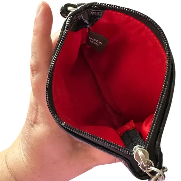 Coach Poppy Classic Red Tartan Wristlet - Image 7