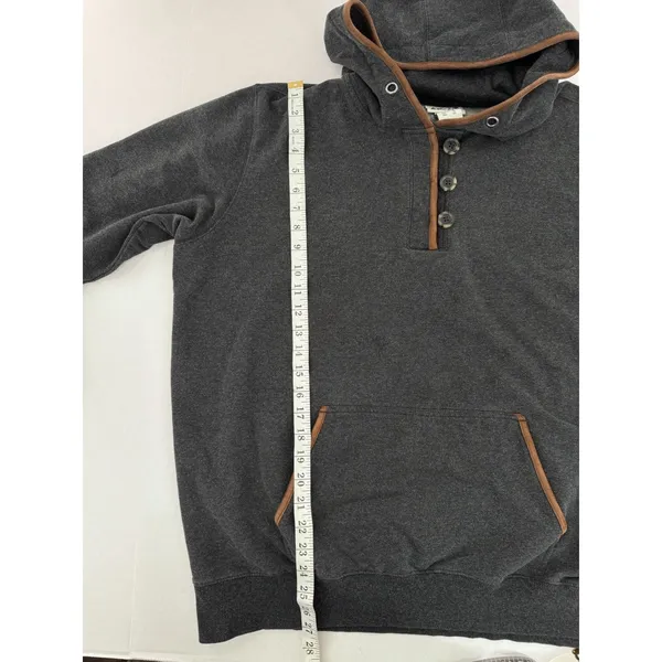 Ariat Real Elevated Hoodie Women’s Sz XL Fleece Leather Trim Henley Sweatshirt - Image 9