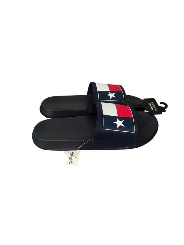 NWT Texas Flag Slip On Slider Sandals Navy Unisex W9/M8 Everyday Beachwear Pool - Image 4